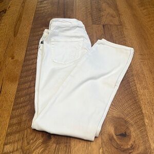 Ag Adriano Goldschmied Woman’s White The Stilt Cigarette Leg Jeans Size 27R